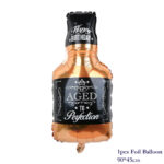 Fóliová ozdoba Velká zlatá láhev na vino