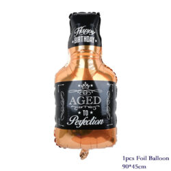 Fóliová ozdoba Velká zlatá láhev na vino