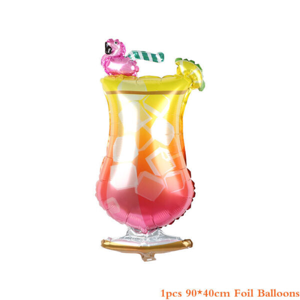 Fóliová ozdoba Plameňák koktejl - Obrázek 1