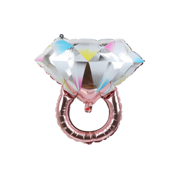 Diamantový prsten hliníkový párty balónek - Obrázek 6