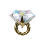 Diamantový prsten hliníkový párty balónek - Obrázek 5