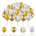 53 ks křížové Hot Prodej Rose Gold Latex Confetti Combo Set - Obrázek 5