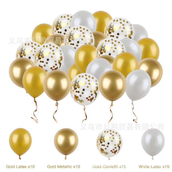 53 ks křížové Hot Prodej Rose Gold Latex Confetti Combo Set - Obrázek 5