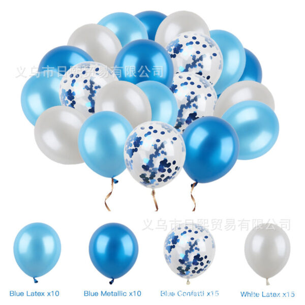 53 ks křížové Hot Prodej Rose Gold Latex Confetti Combo Set - Obrázek 2