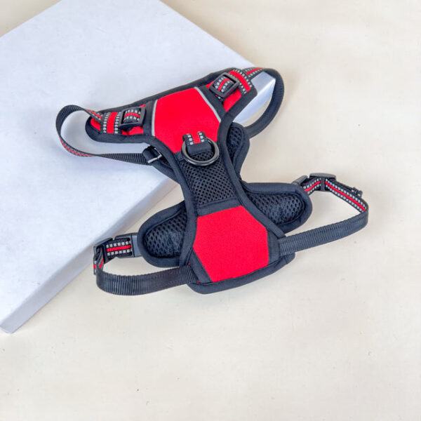Polstrovaný postroj pro pejsky S (obvod těla až 60cm, lze zmenšit) délka 20 cm - Obrázek 4
