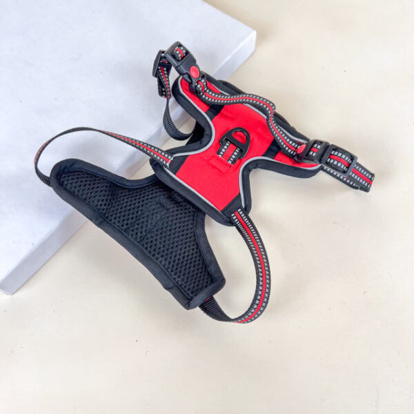 Polstrovaný postroj pro pejsky S (obvod těla až 60cm, lze zmenšit) délka 20 cm - Obrázek 3