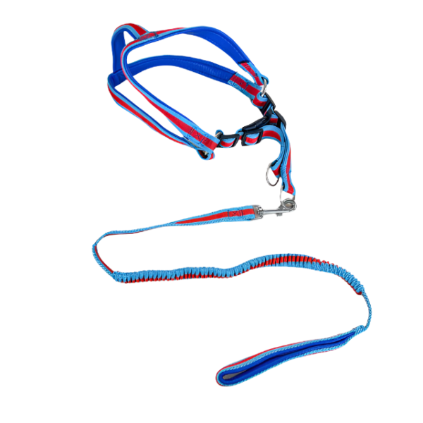 Pružné natahovací vodítko 90cm s postrojem 65cm obvod - Obrázek 20