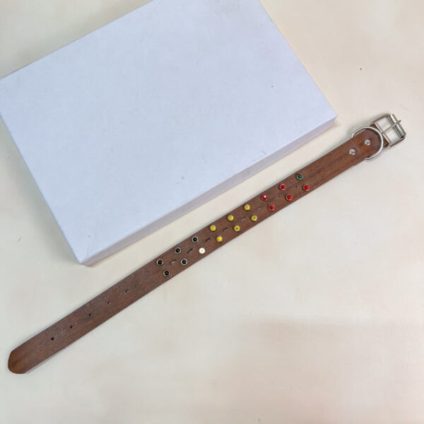 Kožený obojek 3x36-46 cm - Obrázek 1