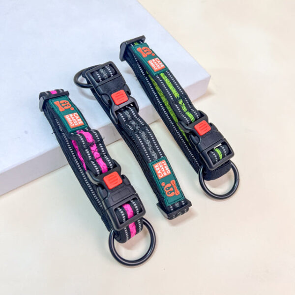 Nylonový reflexní a polstrovaný obojek 2 x 30-45cm - Obrázek 2