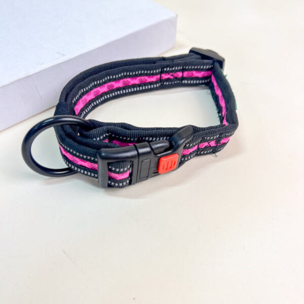 Nylonový reflexní a polstrovaný obojek 2 x 30-45cm - Obrázek 1