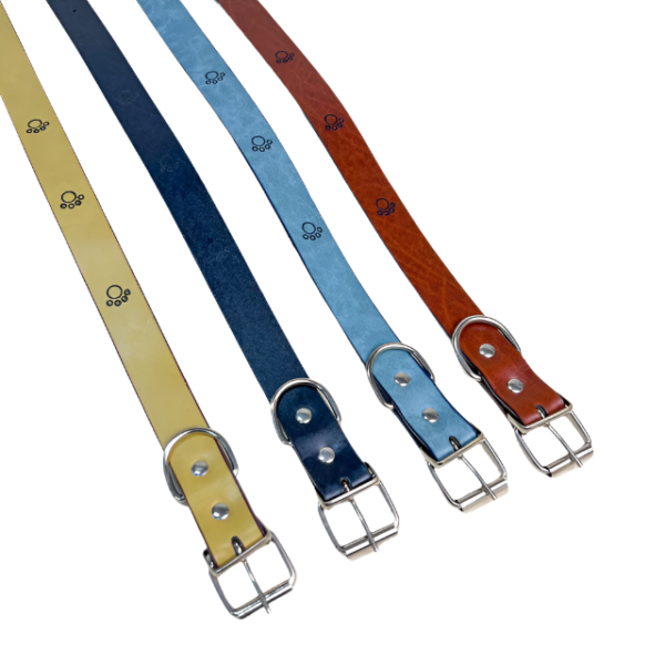 Kožený obojek pro psy s tlapkami 2cm, délka 45cm - Obrázek 6