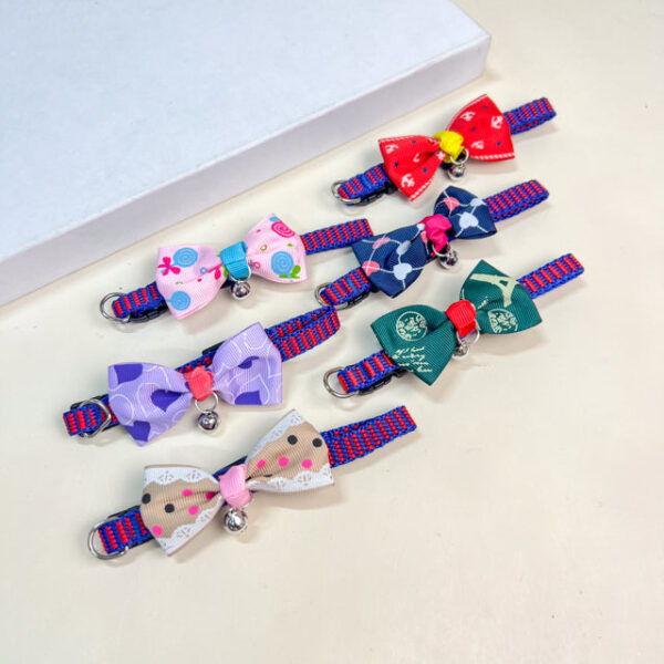 Obojek pro mazlíčky s mašličkou (obvod 18-25 cm) - Obrázek 2