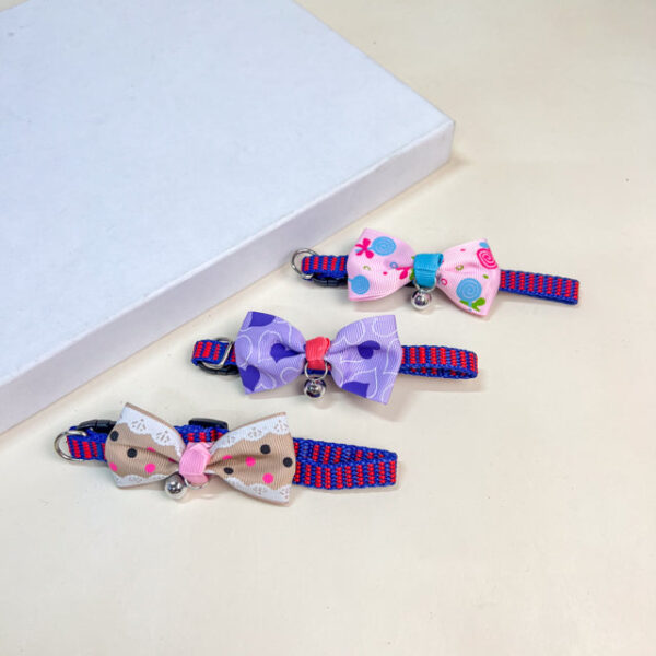 Obojek pro mazlíčky s mašličkou (obvod 18-25 cm) - Obrázek 1