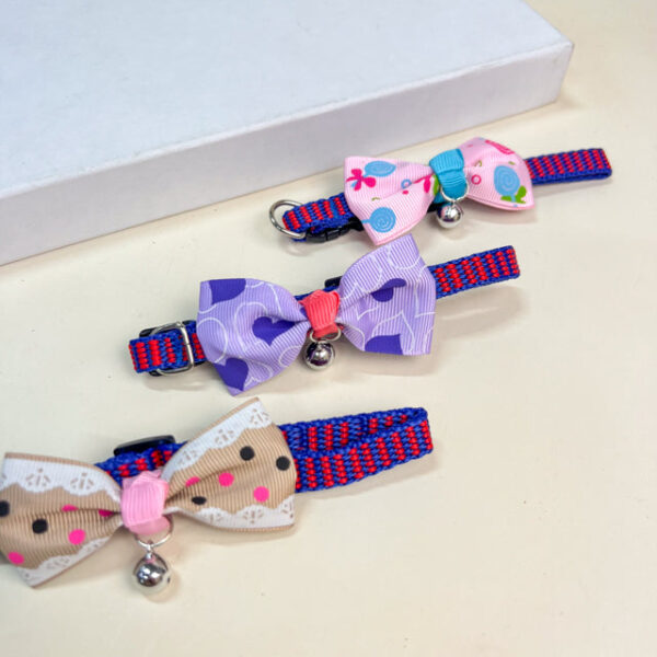 Obojek pro mazlíčky s mašličkou (obvod 18-25 cm) - Obrázek 4