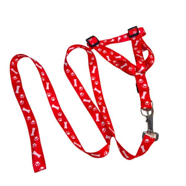 Sada vodítka s postrojem s tlapky (vodítko 120cm, postroj 30-50 cm) - Obrázek 5