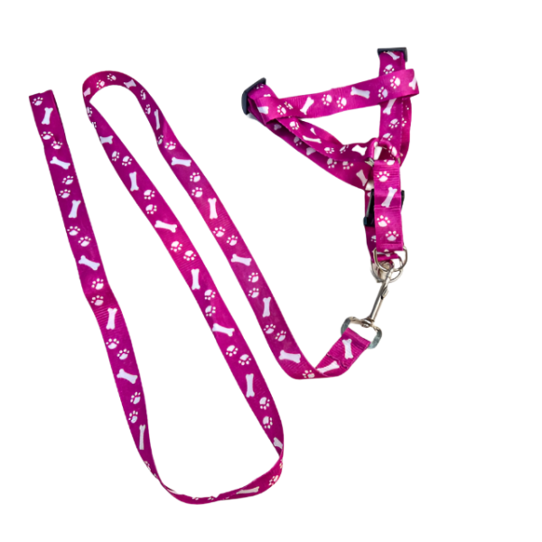 Sada vodítka s postrojem s tlapky (vodítko 120cm, postroj 30-50 cm) - Obrázek 6