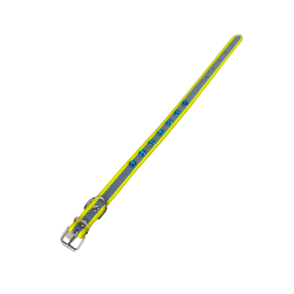 Kožený obojek pro psy s kamínky 40 × 2 cm - Obrázek 8