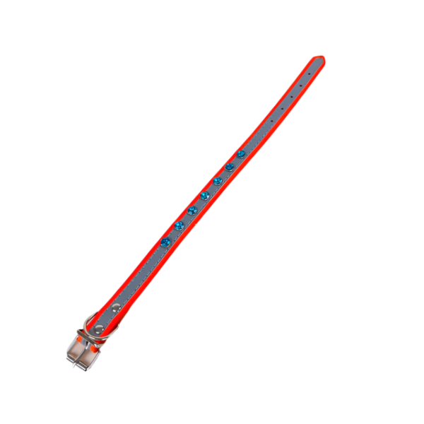 Kožený obojek pro psy s kamínky 40 × 2 cm - Obrázek 9