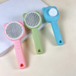 Kartač na zvířata s tlačítkem na sundavaní chlupů 20x8cm - Obrázek 3