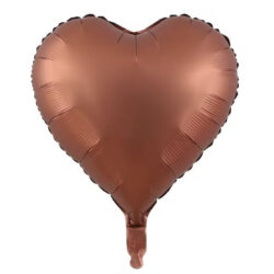 18" Broskvové srdce v barvě kávy