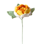 Háčkované Květiny Pivoňka - gradientní žlutá - Obrázek 2