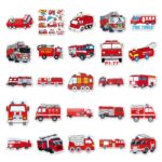 Samolepky Hasičská Auta 50ks - 50 odlišných samolepek - Obrázek 4