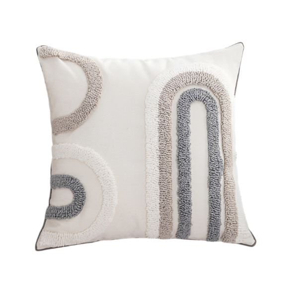 Povlak Bílá s půlkruhy 45*45cm - Obrázek 6