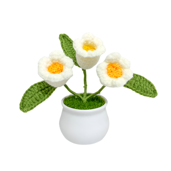 Konvalinka v bílém květináči Bílá konvalinka (hotová) - Obrázek 6