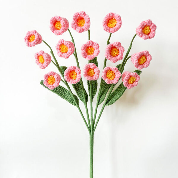 Háčkované Květiny Vícehlavý zvonek růžový [Dokončeno] - Obrázek 1