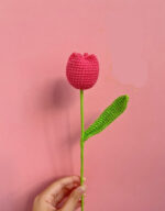 Květiny Buclaté tulipány v karmínové barvě