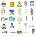 Samolepky Kancelářské potřeby 100ks - 100 odlišných samolepek - Obrázek 7