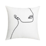 Povlak Bílá a černé linie krásy 45*45cm