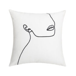 Povlak Bílá a černé linie krásy 45*45cm