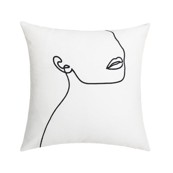 Povlak Bílá a černé linie krásy 45*45cm - Obrázek 1