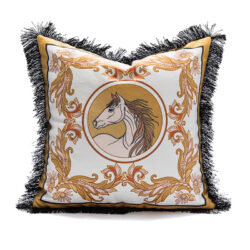 Povlak Kůň polštář s třásněmi; 45*45cm .