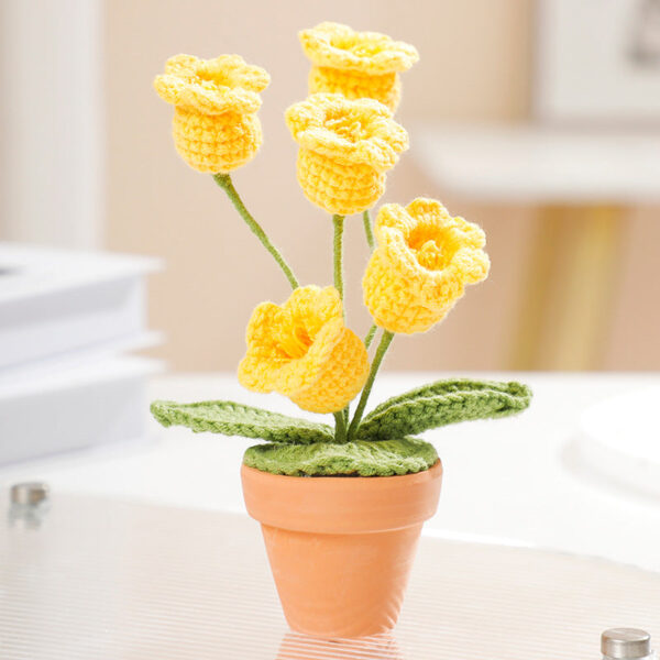 Konvalinka v květináči Žlutá konvalinková ozdoba (hotová) - Obrázek 1