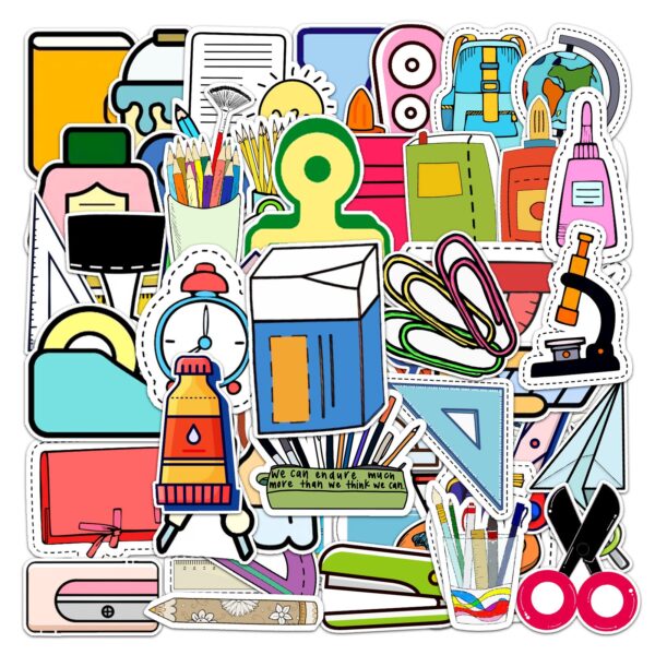 Samolepky Kancelářské potřeby 100ks - 100 odlišných samolepek - Obrázek 2
