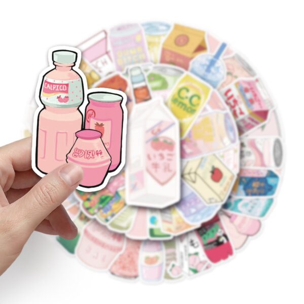 Samolepky Nápoje 50ks - 50 odlišných samolepek - Obrázek 3