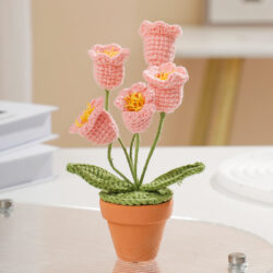 Konvalinka v květináči Růžová konvalinka ozdoba (hotová)