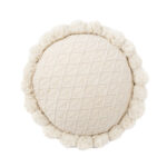 Povlak Kulatý polštář - béžová slunečnice- průměr 50 cm