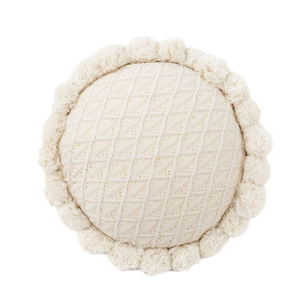 Povlak Kulatý polštář - béžová slunečnice- průměr 50 cm - Obrázek 1