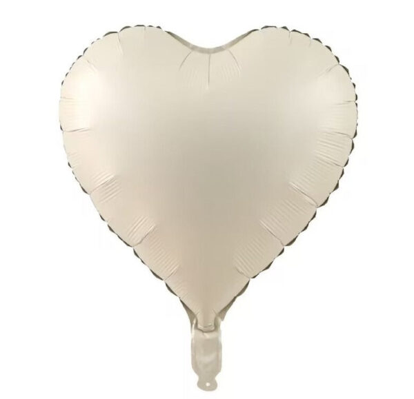 18" broskvové srdce v krémové barvě - Obrázek 1