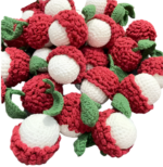 Hačkované plody Liči (1 hotový kus) - Obrázek 2