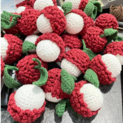 Hačkované plody Liči (1 hotový kus)