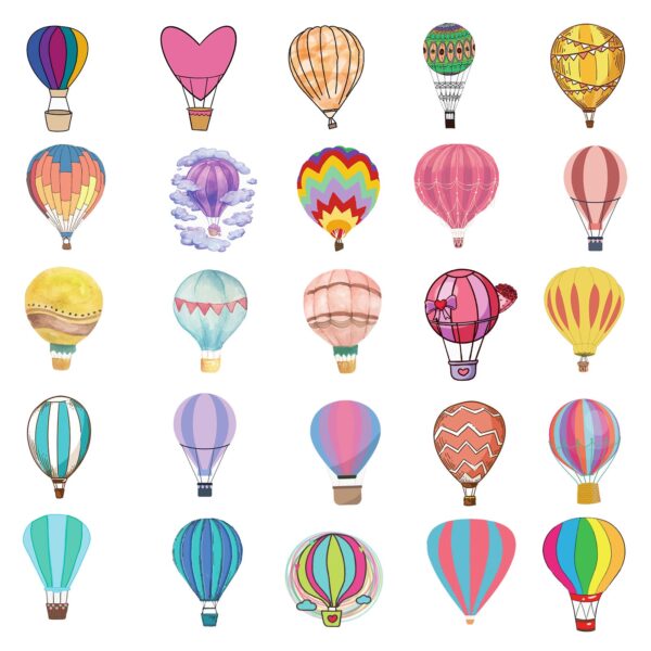 Samolepky Létajicí balón 50ks - 50 odlišných samolepek - Obrázek 4