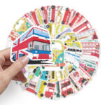 Samolepky Autobus 50ks - 50 odlišných samolepek - Obrázek 2