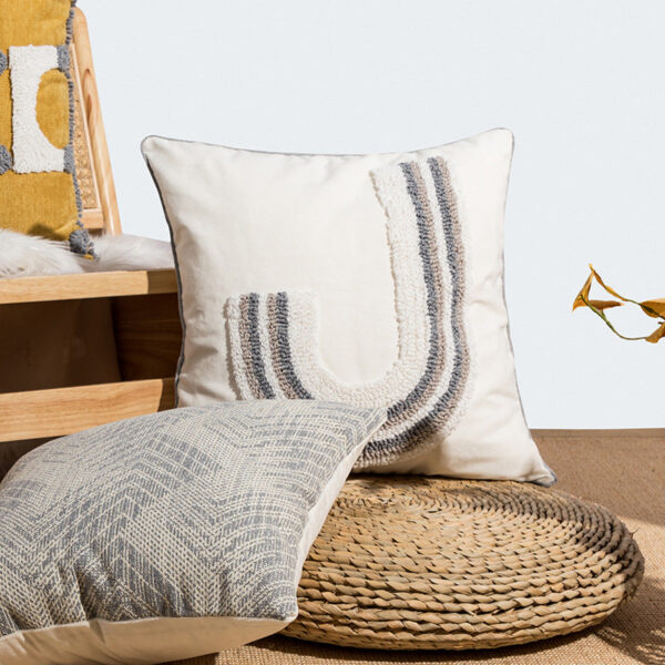 Povlak Šedobílý polštář s J 45*45cm - Obrázek 1
