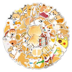 Samolepky Shiba inu 50ks - 50 odlišných samolepek