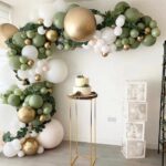 Avokádově zelený retro barevný balonek