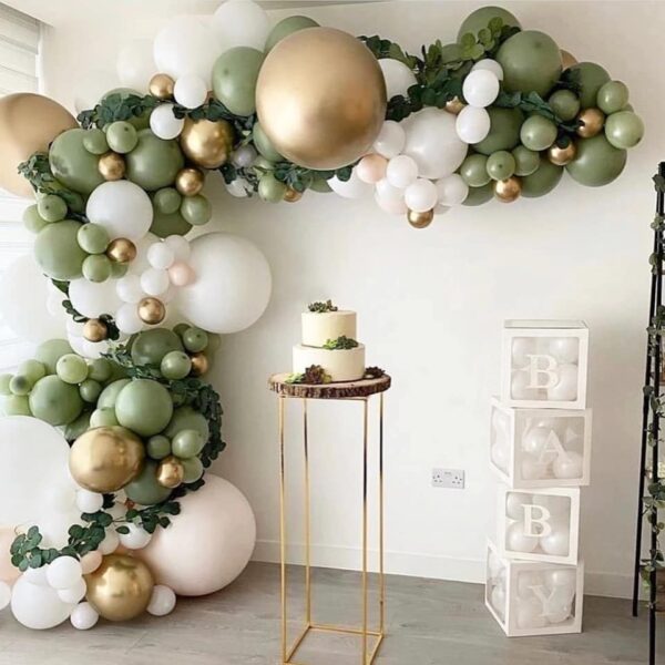 Avokádově zelený retro barevný balonek - Obrázek 1